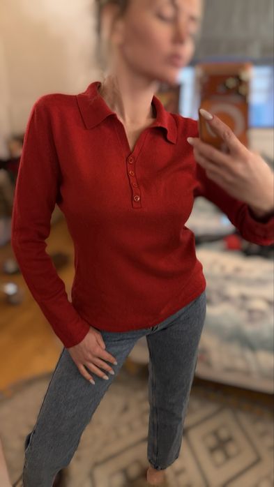 Шовк кашемір adagio брендова кофта поло джемпер