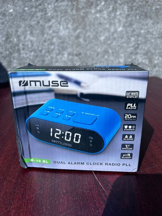 Nowy radiobudzik Muse M-10 BL – FM, podwójny alarm, niebieski