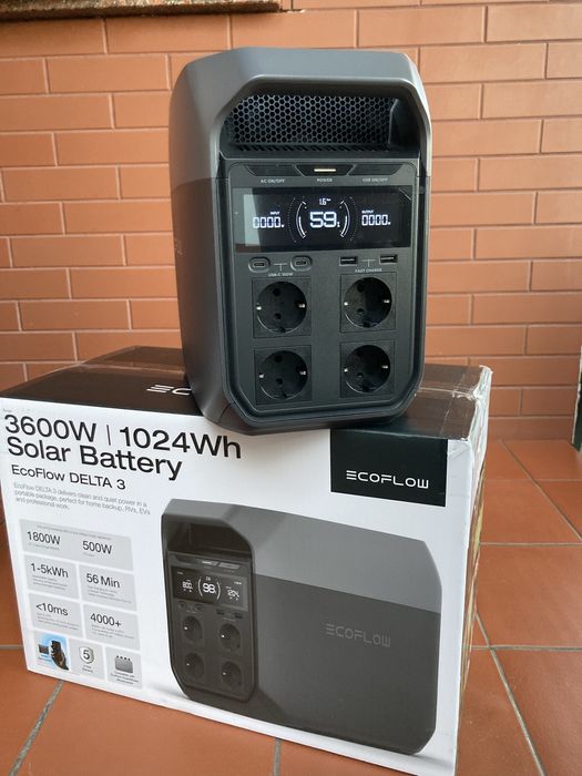 Зарядна станція EcoFloow Delta3 , 1800W 1024Wh Solar Battery ( ДБЖ]UPS