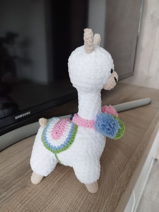 Lama, alpaka szydełkowa, maskotka - handmade- NOWA