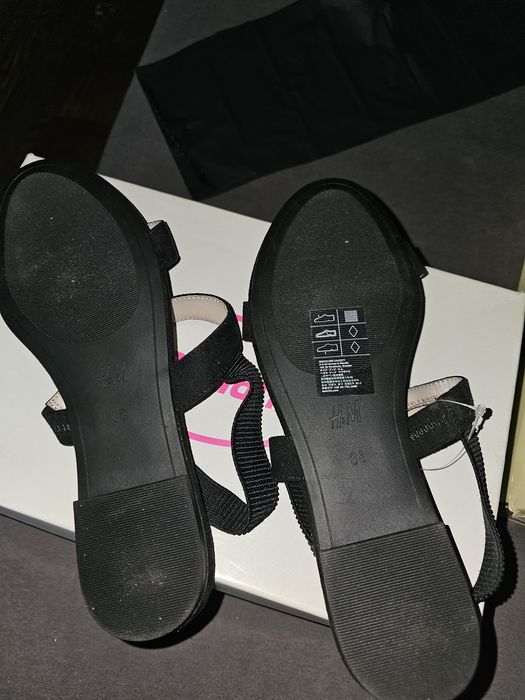 Buty czarne sandały