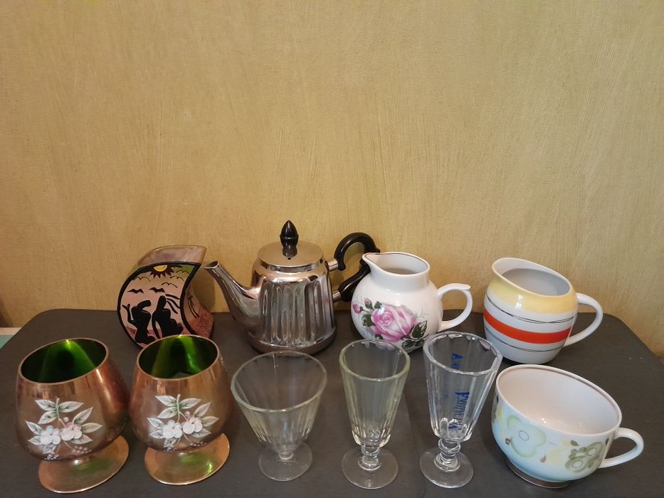 Блюдо кузнецов, пара чайная  лафитник