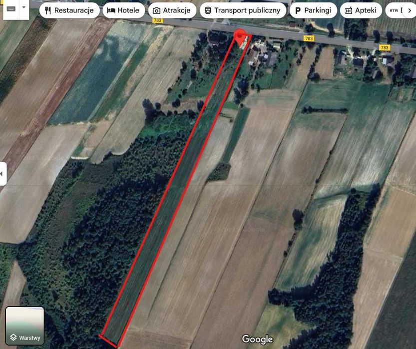 Działka rolno-budowlana z pozwoleniem na budowę i projektem domu