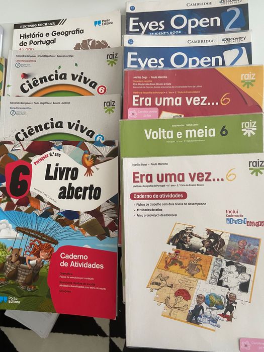 Livros escolares 6 ano