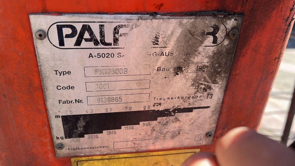 Grua para camião PALFINGER PK 10500B