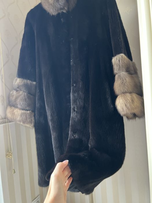 Шубка норка blackglama з соболем, casiani, xs-s