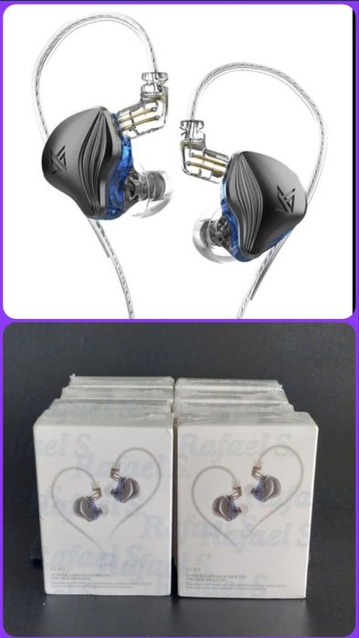 KZ - ZEX Azul In Ears NOVO Fones de ouvido / Auriculares