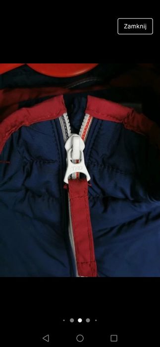 Kurtka Tommy Hilfiger Denim, puchowa, zimowa, granatowa, parka,płaszcz