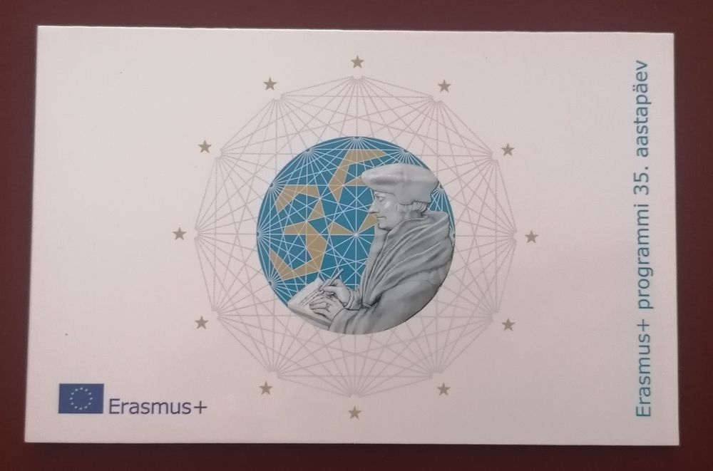 Moeda 2 euros Erasmus Estónia