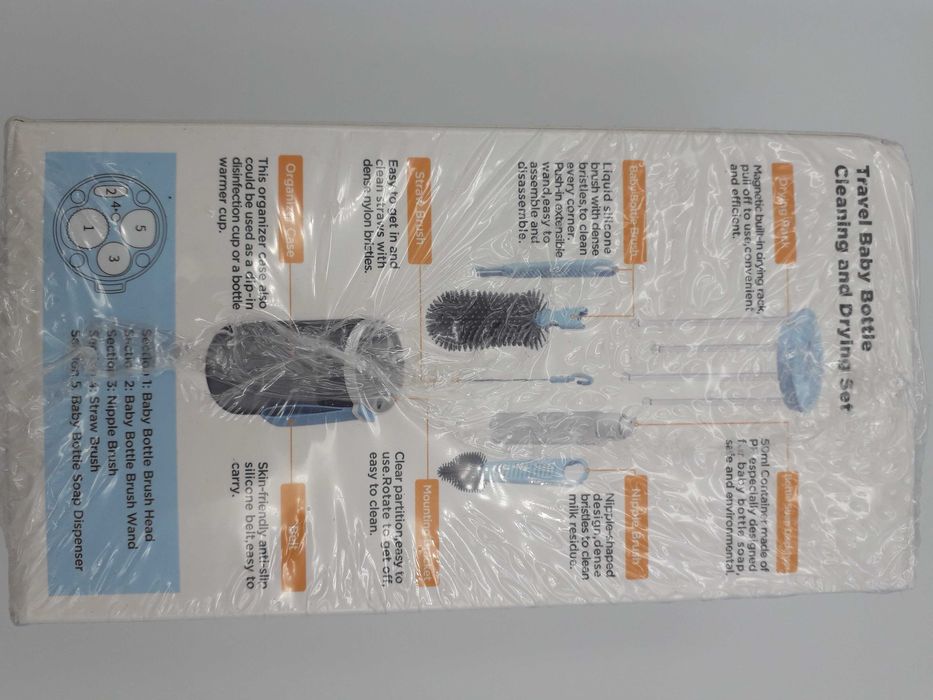 Conjunto de limpeza de biberons para viagens