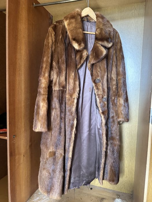 Brazowe futro dlugie