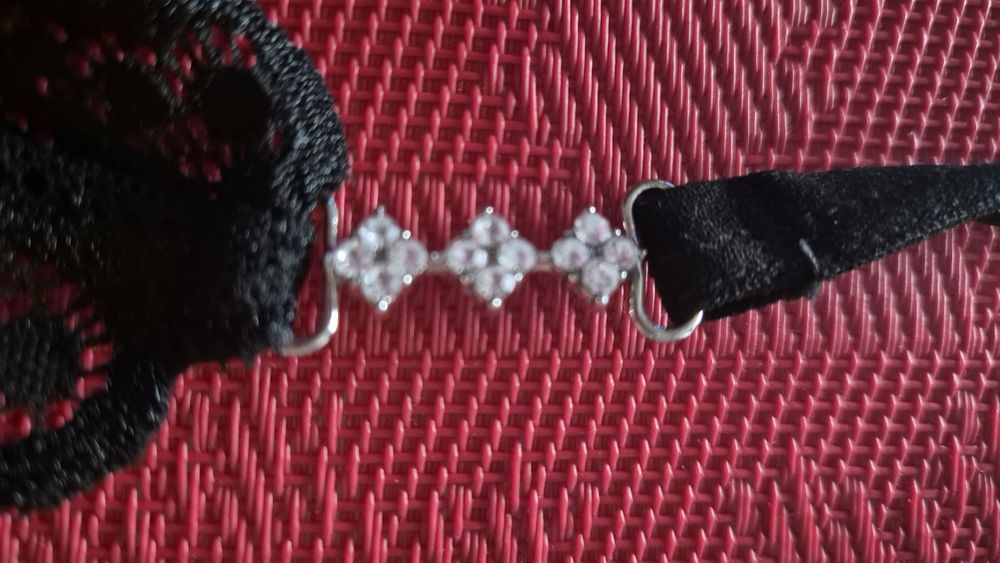 Seksowna koszulka I stringi czarna rozm L Nowa
