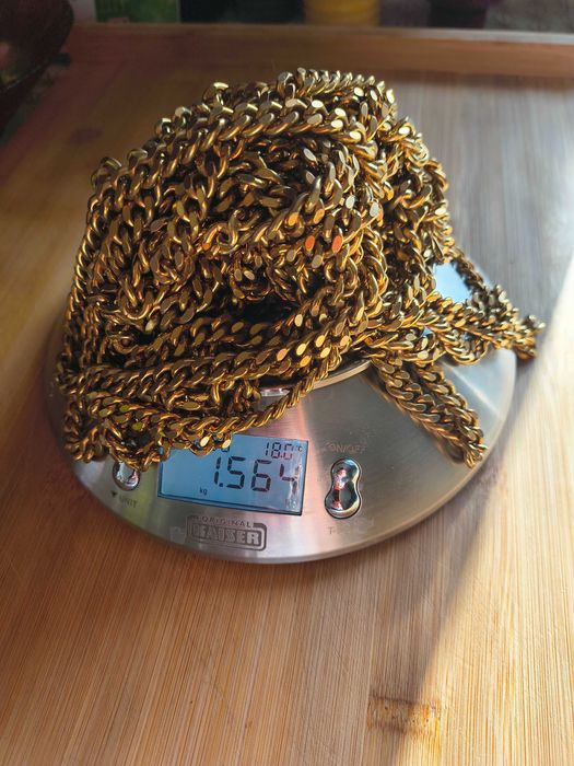 Mosiężny łańcuch splot pancerka 1,56kg