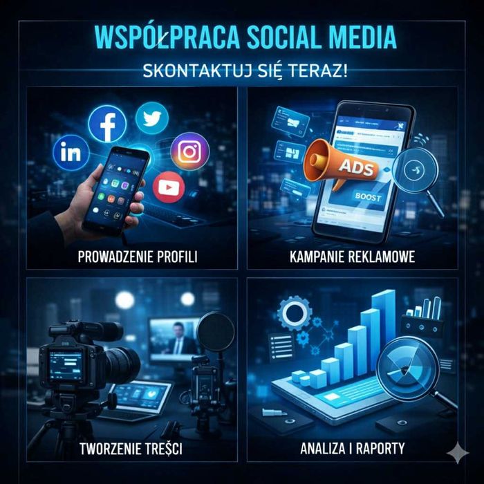 Prowadzenie Obsługa Social Media Montaż Wideo Rolek Strony Internetowe