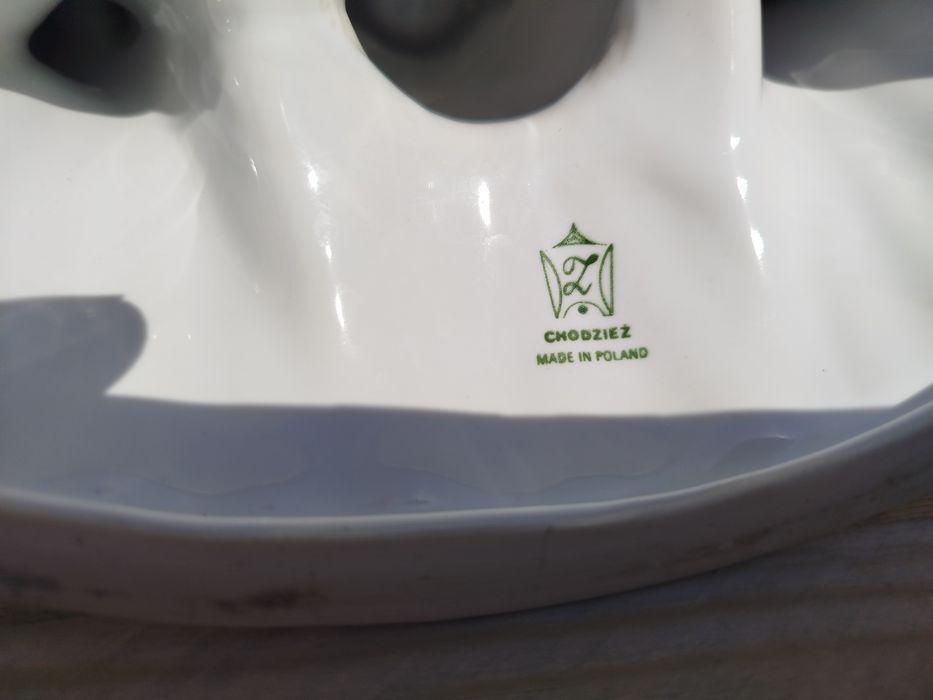 Świecznik porcelanowy trójramienny Chodzież