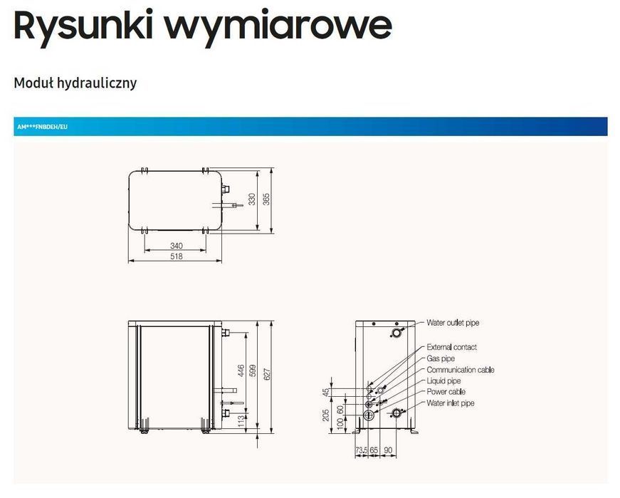 Nowa pompa ciepła Samsung EHS Split 28kW mocy grzewczej.
