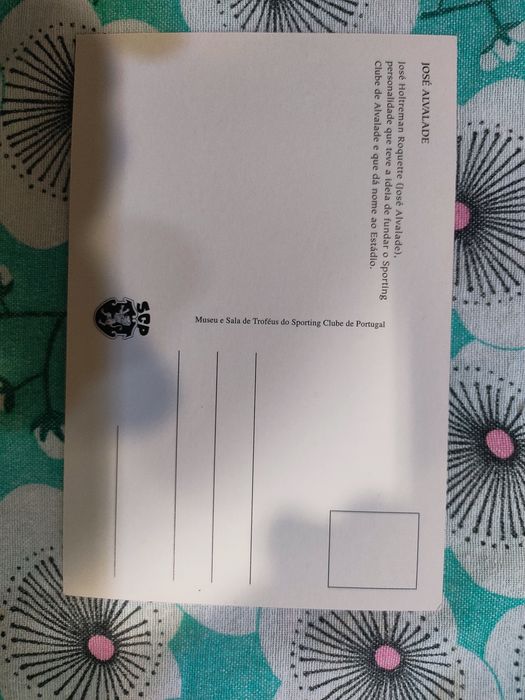 Postal de José Alvalade fundador do Sporting