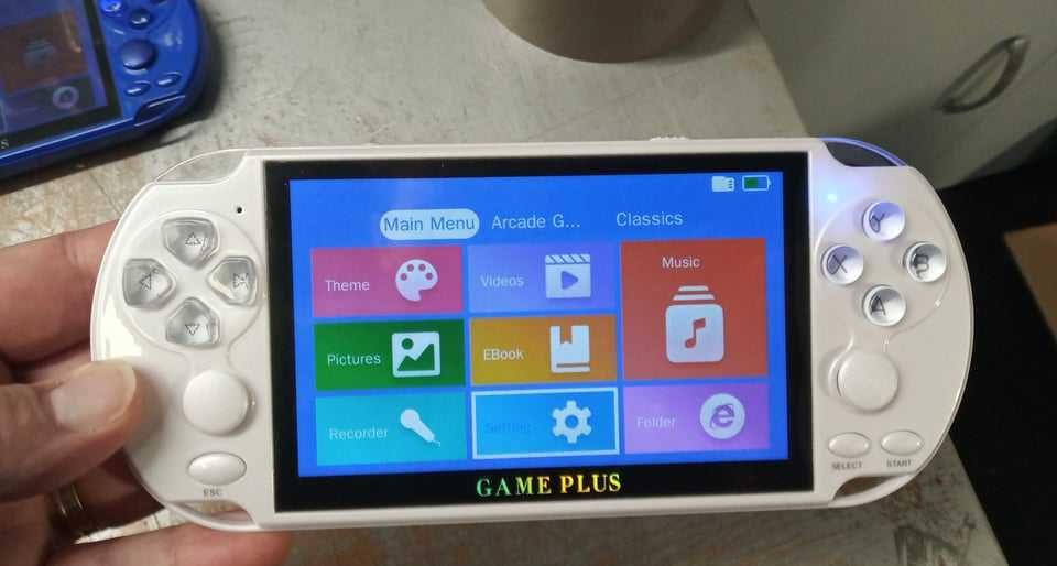 Consola jogos portátil Clássicos Sega Nintendo Megadrive Gameboy Azul