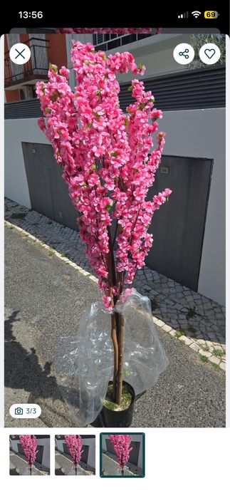 Flores de cerejeiras rosa artificiais para emtregas
