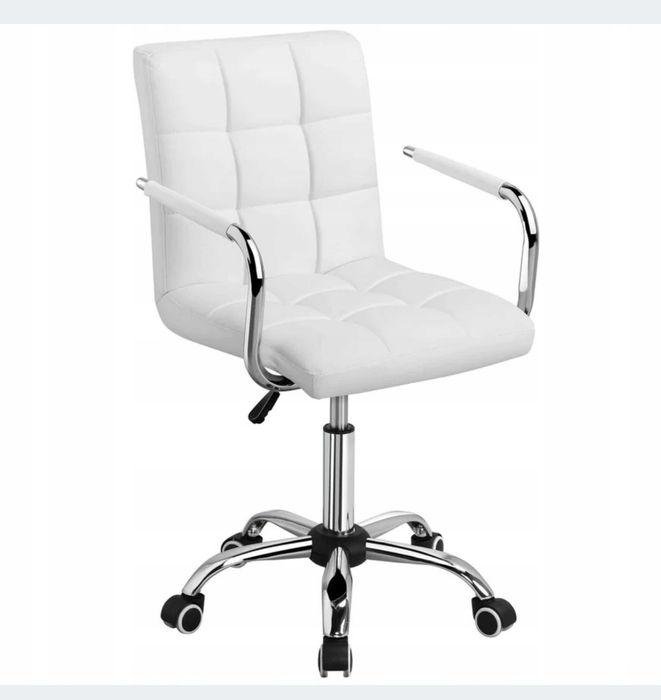 Fotel biały regulowany, biały. Super wygląd