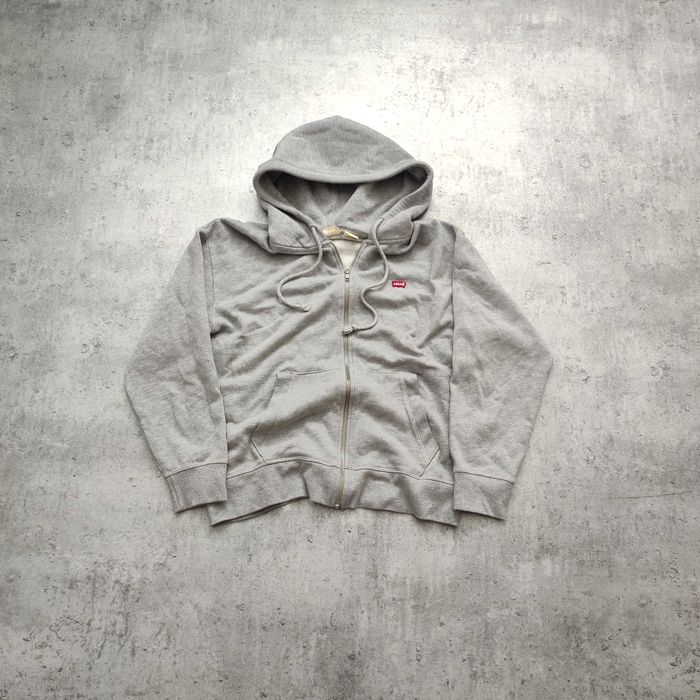 DAMSKA Bluza PREMIUM Szara Suwak z Kapturem Levis Klasyczna Hoodie