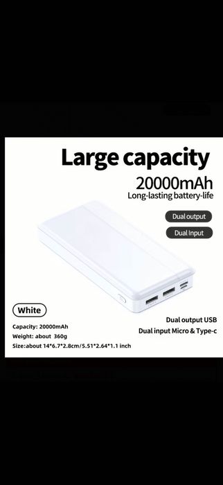 Повербанк Powerbank 20000 Mah нові
