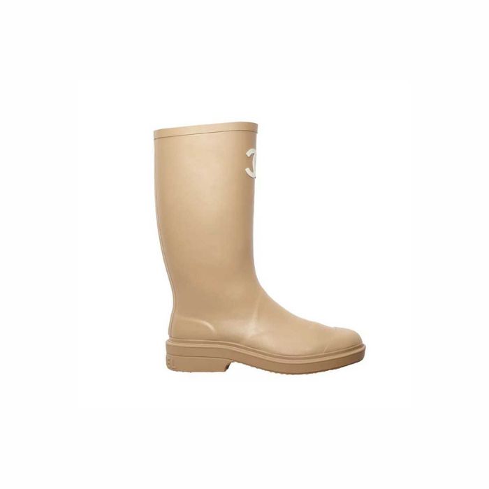 Чоботи Chanel 24C Rubber Rain Boots Beige