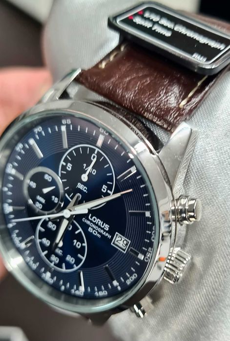 RELÓGIO LORUS QUARTZ CRONÓGRAFO AÇO INOXIDÁVEL MOSTRADOR AZUL