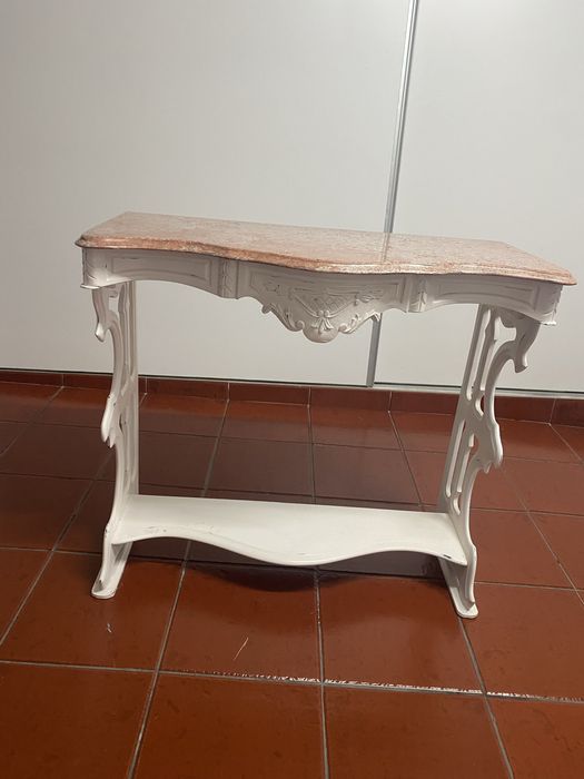 Consola Branca e Marmore