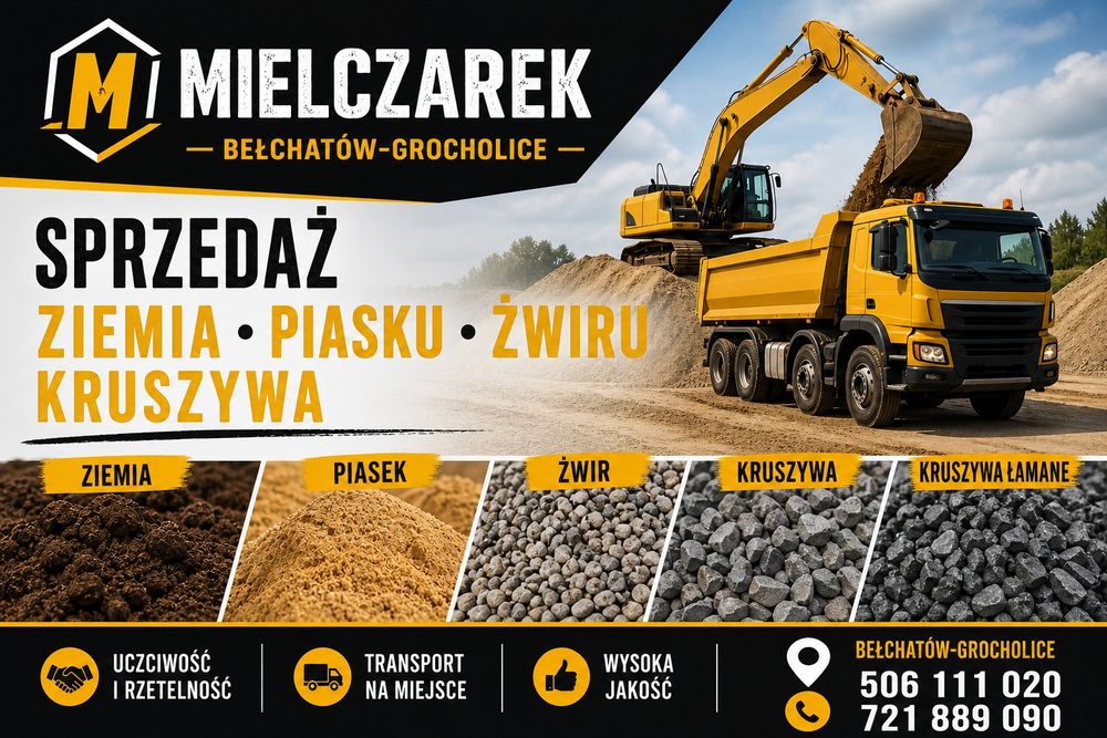 Transport  piasek żwir piach wywrotka zi
