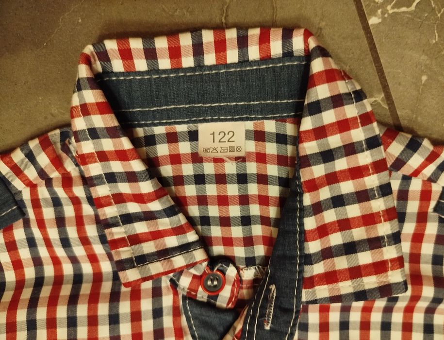 Elegancka koszula w kratkę dla chłopca 122