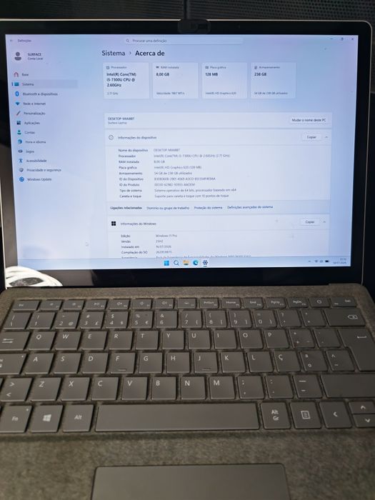 Surface Laptop 1ª Gen (2017) | i5-7300U | 8GB | 256GB SSD | Touch | Win 11 Pro