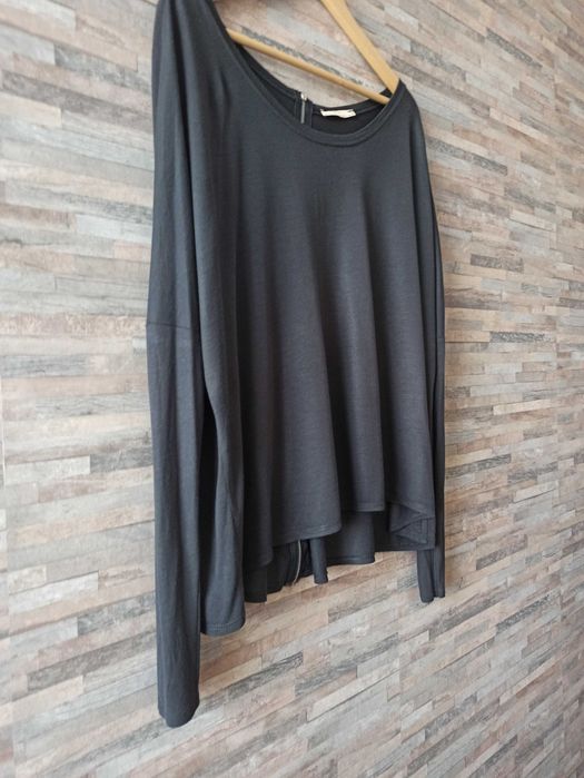 Bluzka ZIP luźna Zara długi rękaw