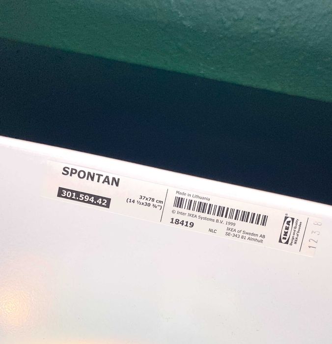 Ikea Spontan + markery i gąbka Tablica magnetyczna biała 37x78