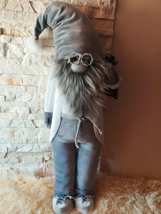 Nowy duży skrzat Mikołaj gnom dekoracja świąteczna figurka rękodzieło