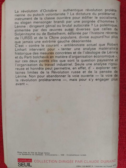 Lenine, Les Paysans, Taylor - Robert Linhart