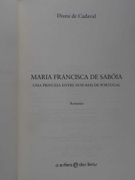 Maria Francisca de Sabóia de Diana de Cadaval - 1ª Edição
