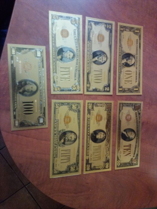Zestaw kolekcjonerski dolary 1928 24 karat gold