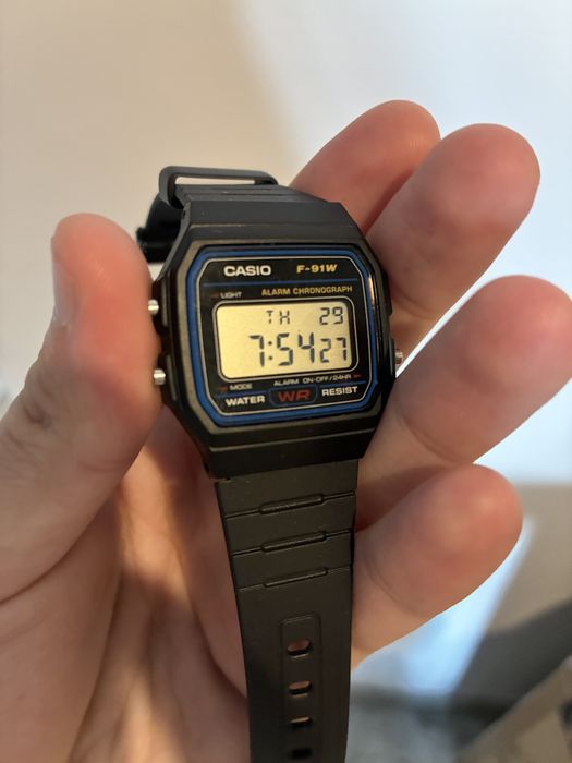 Nowy Zegarek Casio f91-w Neo Retro Black / Blue