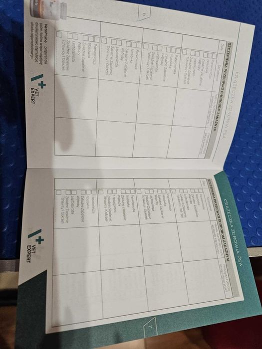 Książeczka zdrowia dla psa Vet Expert 100 sztuk Wyprzedaż