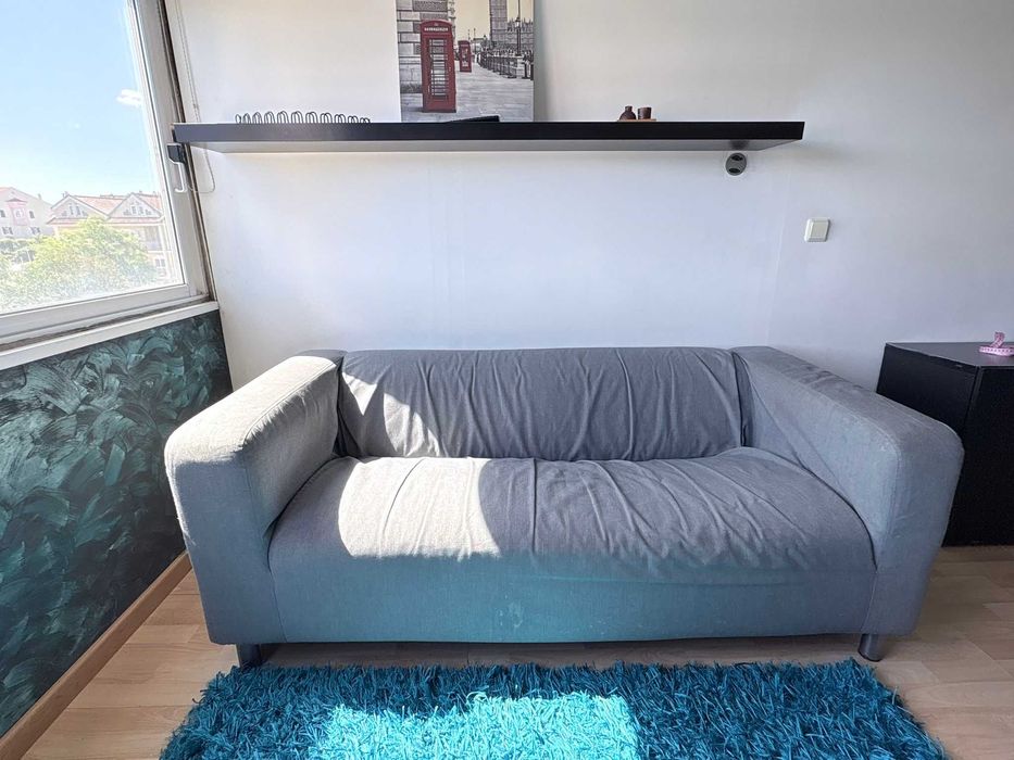 Sofa cinzenta 3 lugares