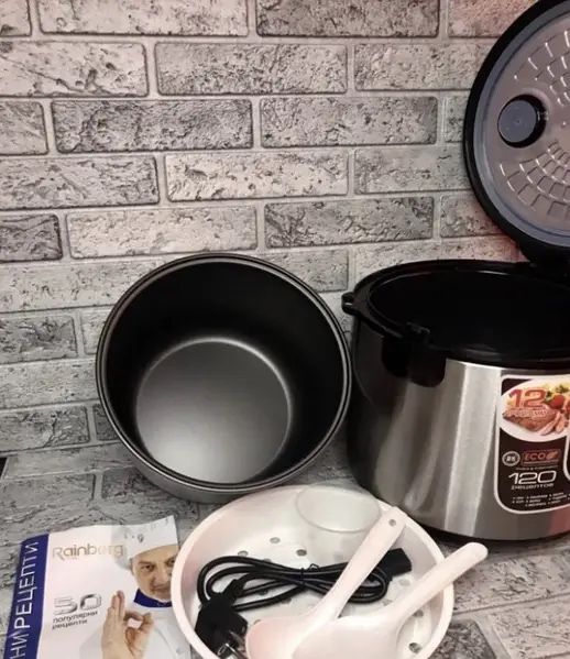 Новая Мультиварка 6л Rainberg Rb-801 / 12 программ / Пароварка 1500 вт