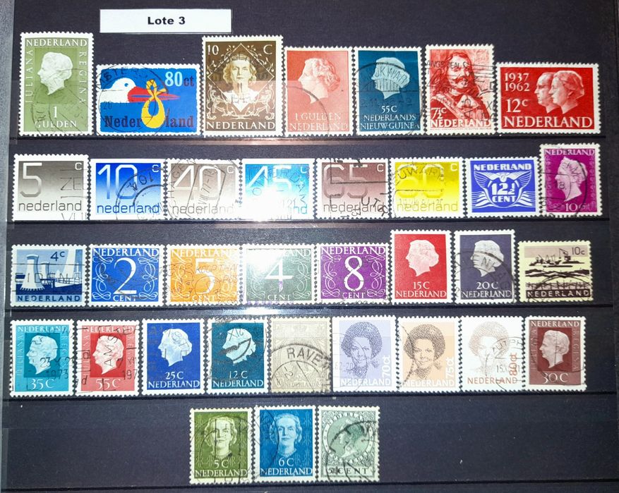 Vários Lotes - 35 Selos - Dinamarca / Holanda