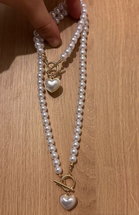 Colar + Pulseira Pérolas Brancas