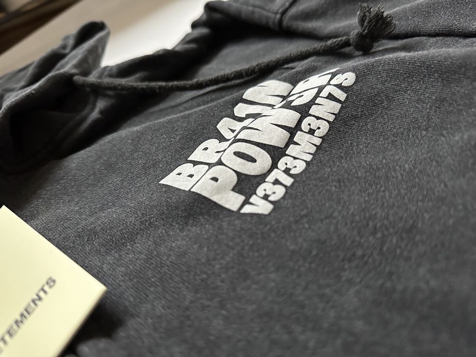зип худи Vetements Brain power washed zip balenciaga raf alyx opium