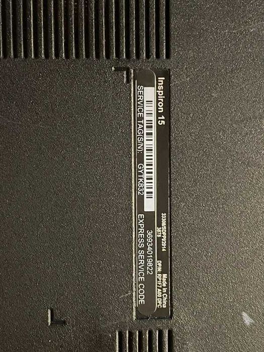 Laptop Dell Inspiron 15 3878