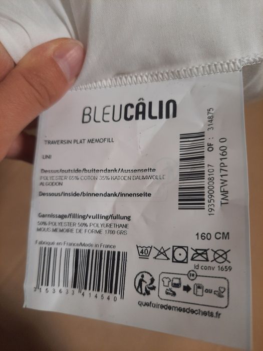 Poduszka do spania BLEU CALIN 160cm