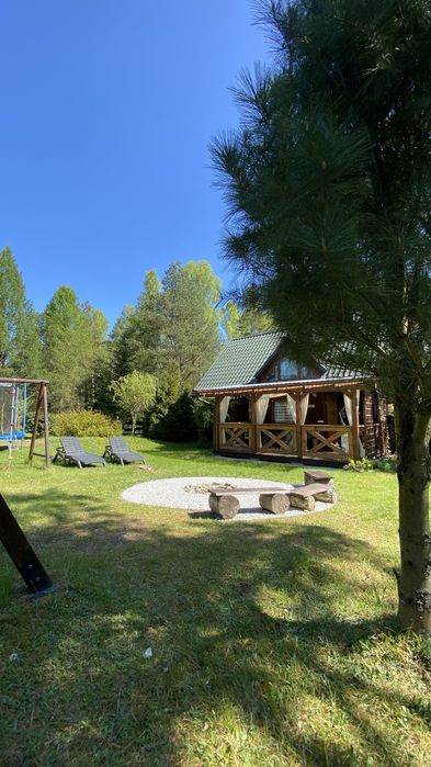 Domki w sam las. Domek Bory Tucholskie nad jeziorem