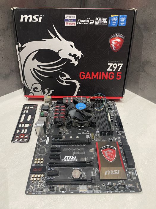 Материнська плата MSI Z97 GAMING 5/Intel Celeron G1840/8GB DDR3! ART58