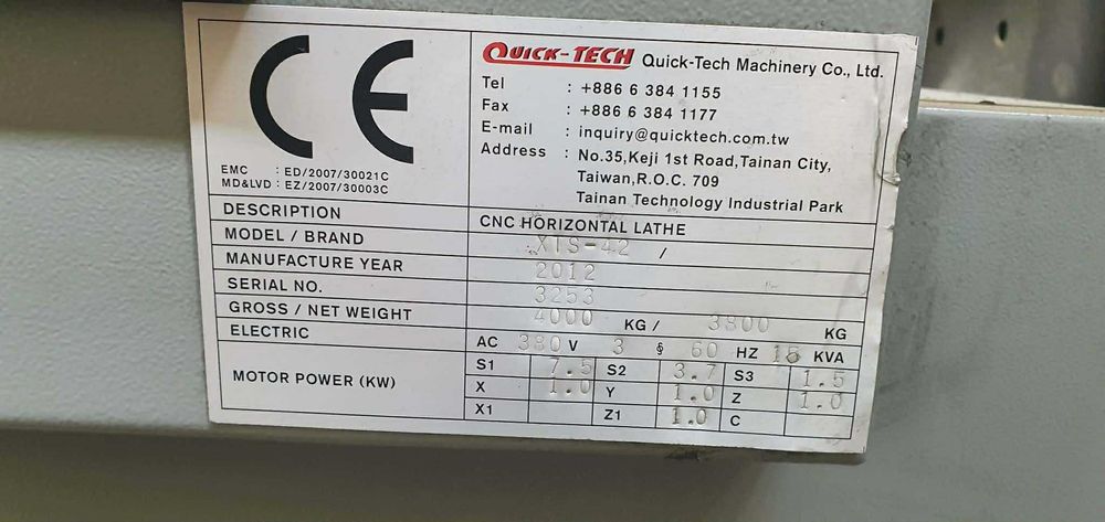 tokarka quick tech xts 42, napedzane narzedzia, popychacz detalu